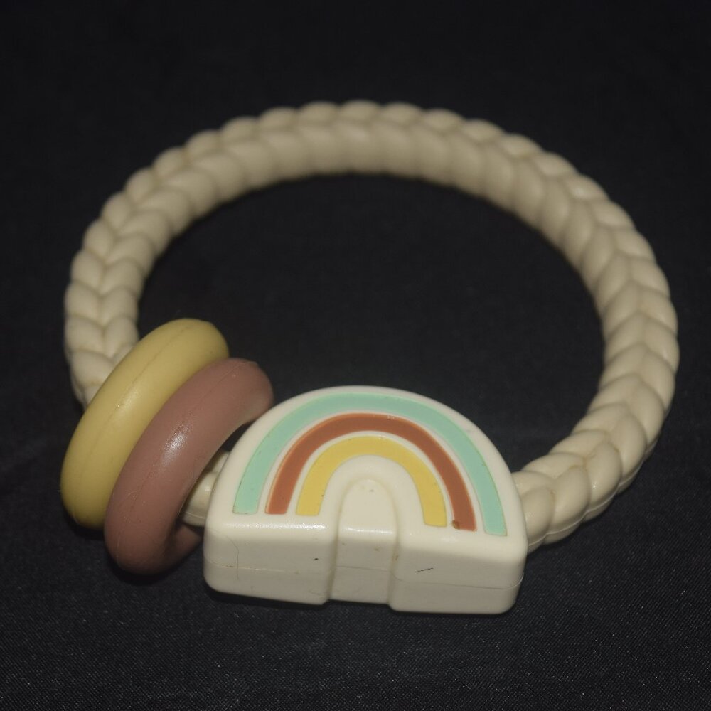 Itzy Ritzy "Ritzy Rattle" Silicone Teether – Boho Rainbow - Picture 1 of 2